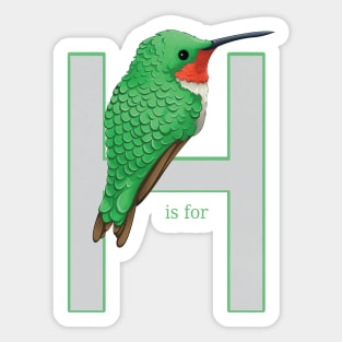 H is for Hummingbird Sticker
